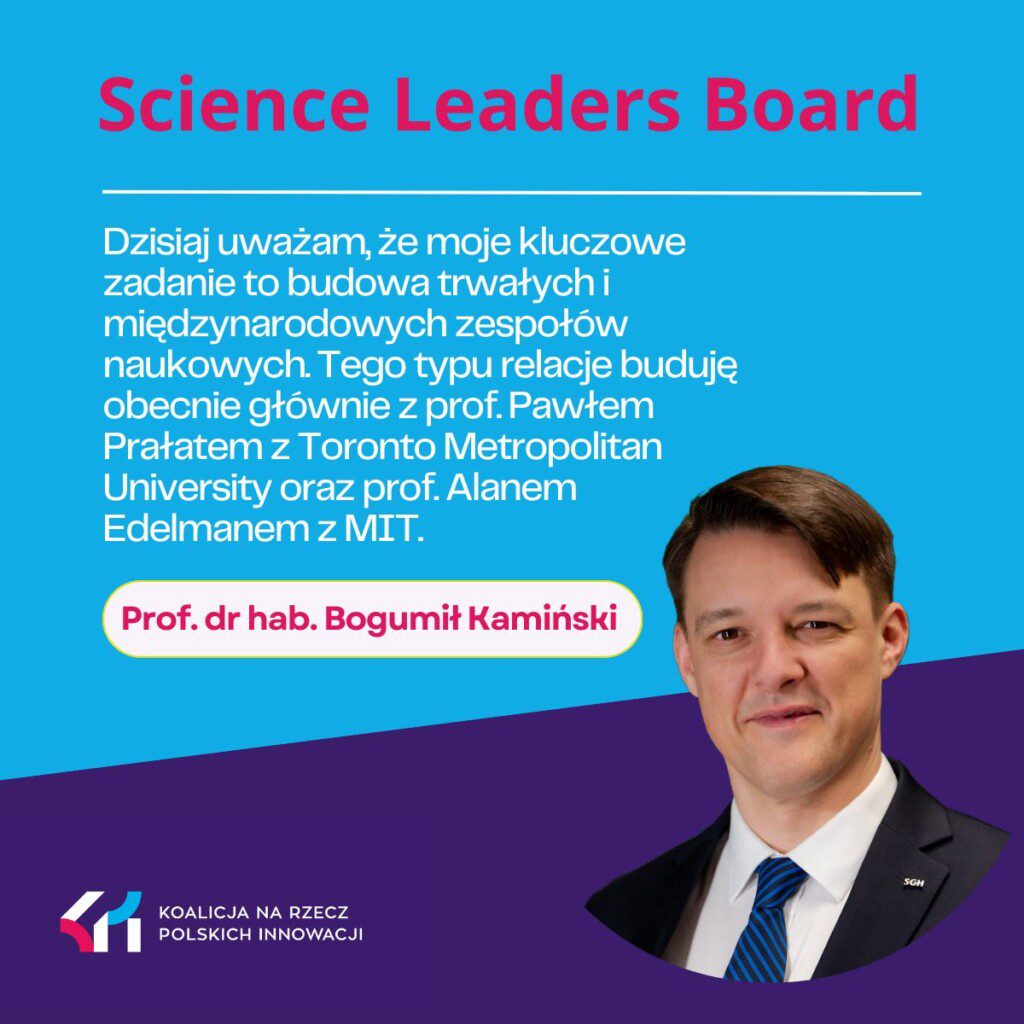 Today in “3 Questions to …” answers Prof. Bogumił Kamiński (SGH Warsaw School of Economics), Science Leaders Board member.